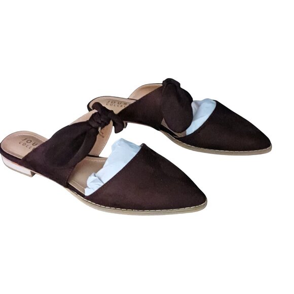 NEW Journee Collection Telulah Brown Faux Suede Slip-On Slide Sandals Size 8.5 - Picture 3 of 10